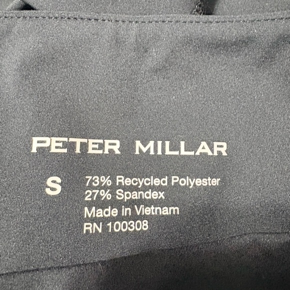 Peter Millar Nova Woman’s Performance Soft Black Leggings. Side Pocket Small - Picture 4 of 11